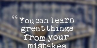 MISTAKES ARE LESSONS