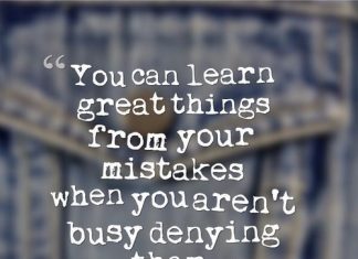 MISTAKES ARE LESSONS