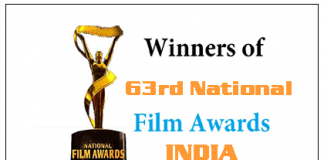 63rd National Award 2016