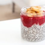 vanilla chia seed pudding raspbery compote