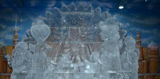First Ever 'Ice Idol of Goddess Durga'